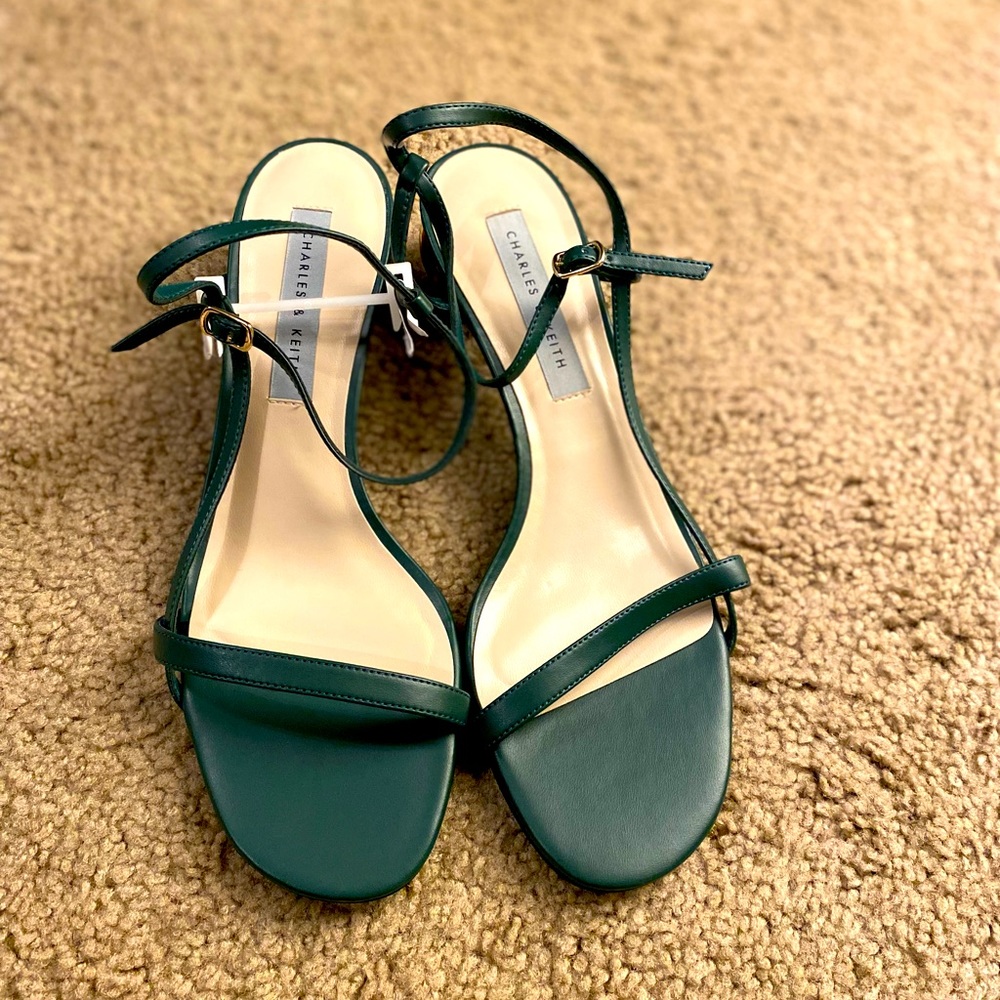 Charles and Keith Sandal. Low heel absolutely stunning. Never worn